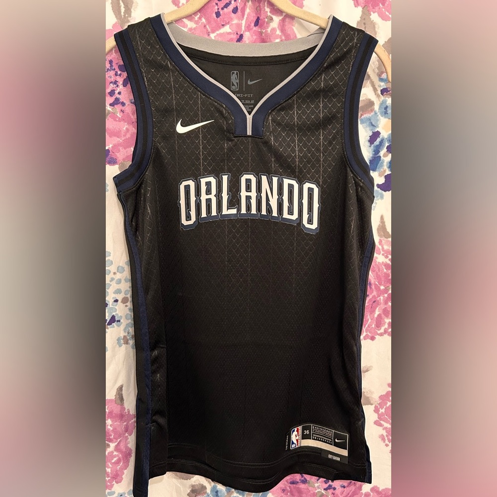 Nike Orlando Magic Hardwood Classic NBA Swingman Jersey Size XS Black & Blue NWT